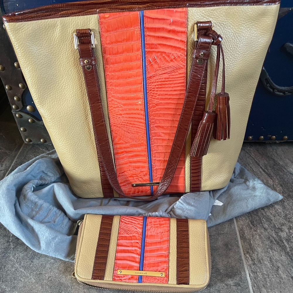 Brahmin tote with wallet